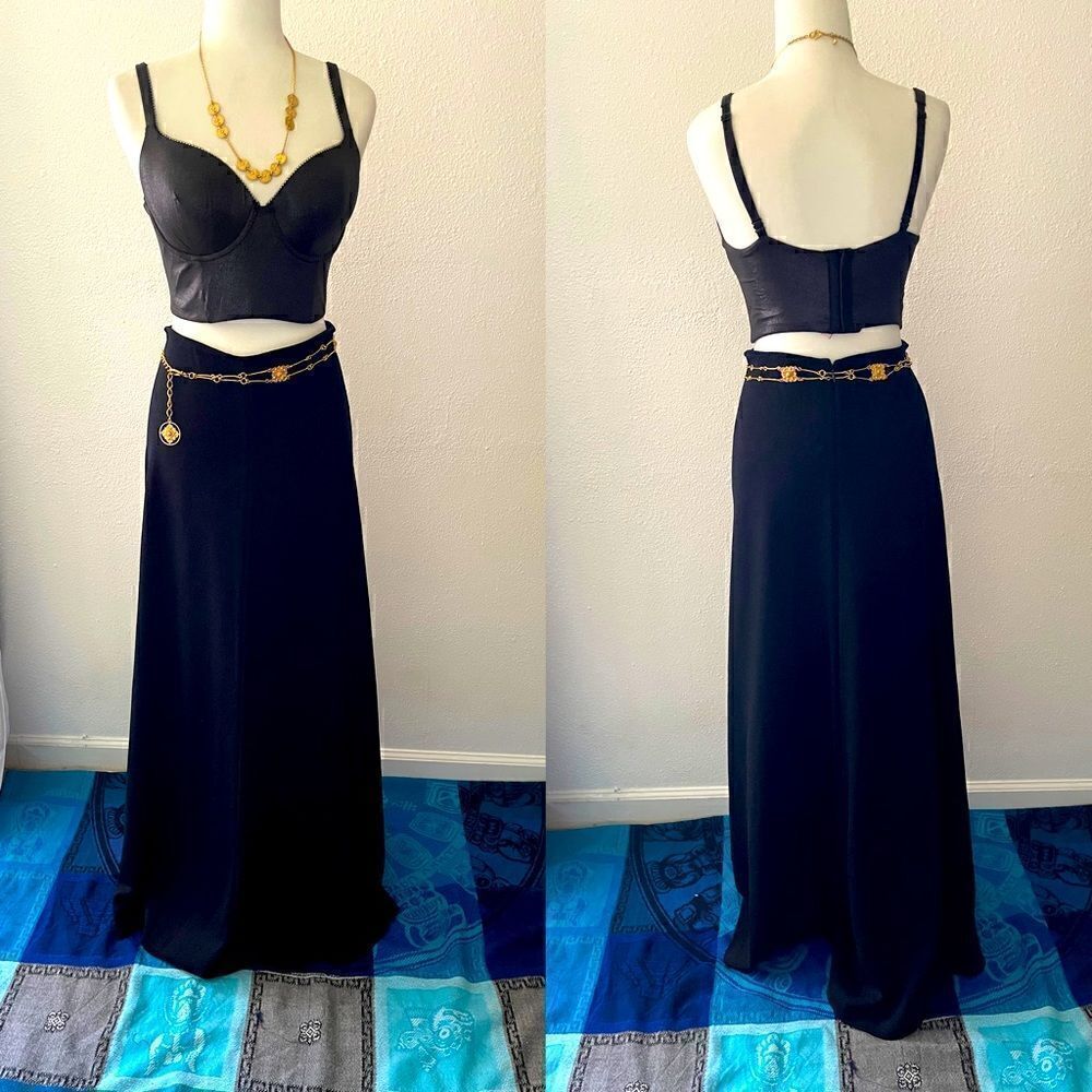 ST.JHON by Marie gray black maxi skirt size 6